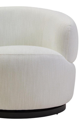 Image of Bordo Textured Cream Curved Swivel Chair