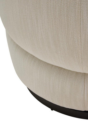 Image of Bordo Textured Cream Curved Swivel Chair