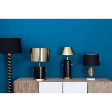 Image of Melora Round Marble Gold Finish Table Lamp Base