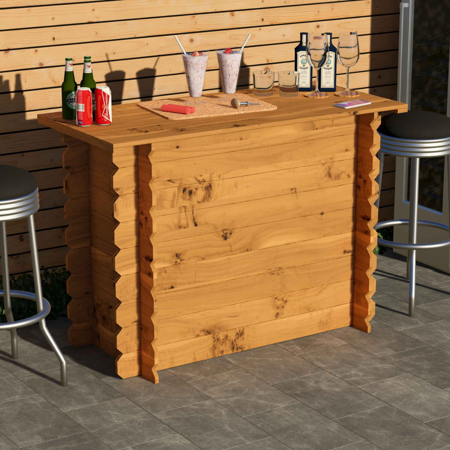 Image of Rustic Wooden Interlock Bar