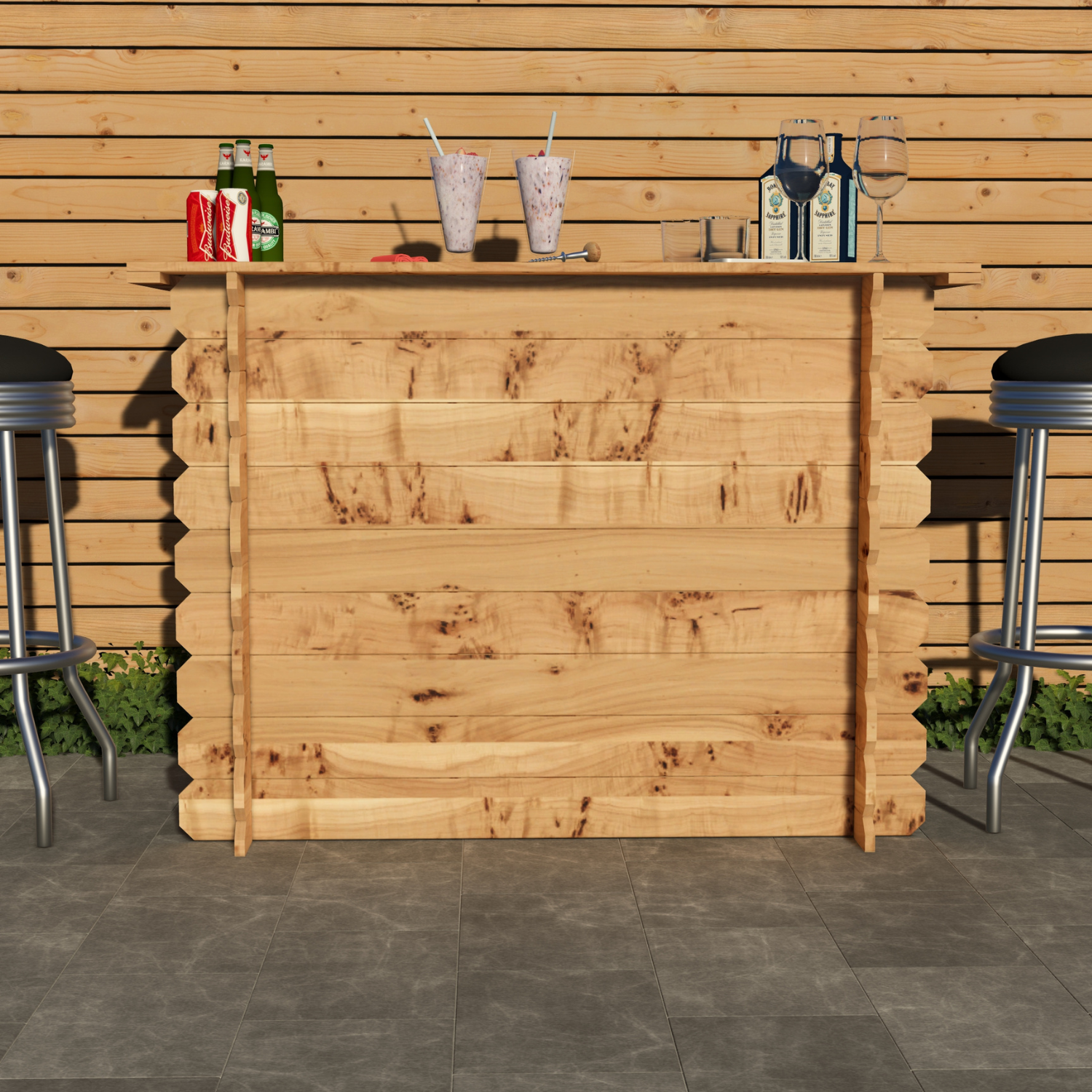 Image of Rustic Wooden Interlock Bar