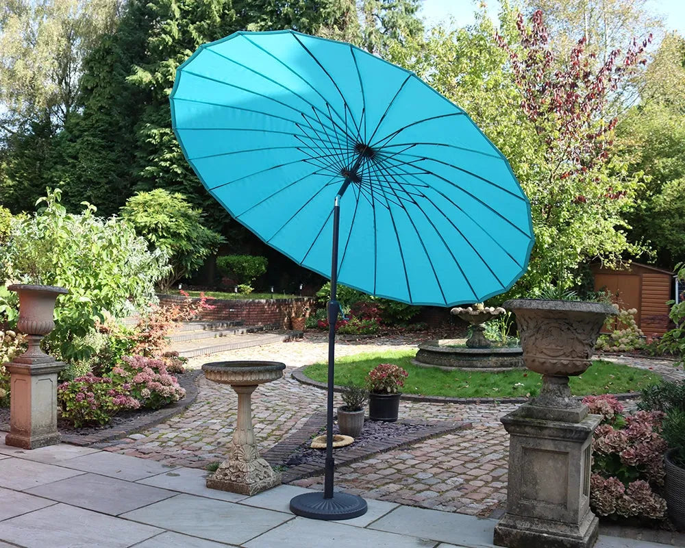 Shanghai Crank and Tilt Parasol - Aqua