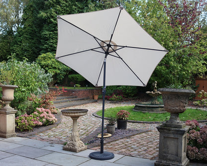 Crank and Tilt Parasol Powder Coated Pole - Ivory, 2.5M