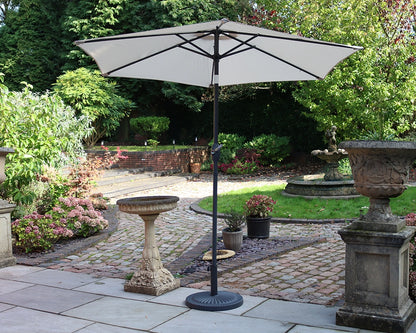 Crank and Tilt Parasol Powder Coated Pole - Ivory, 2.5M