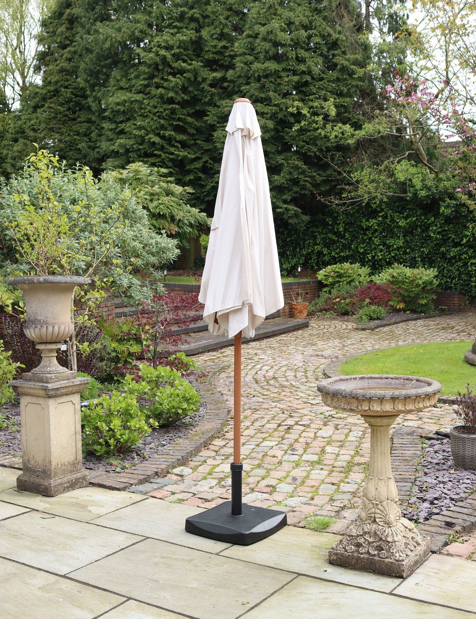 Woodlook Crank and Tilt Parasol - Ivory, 2.5M