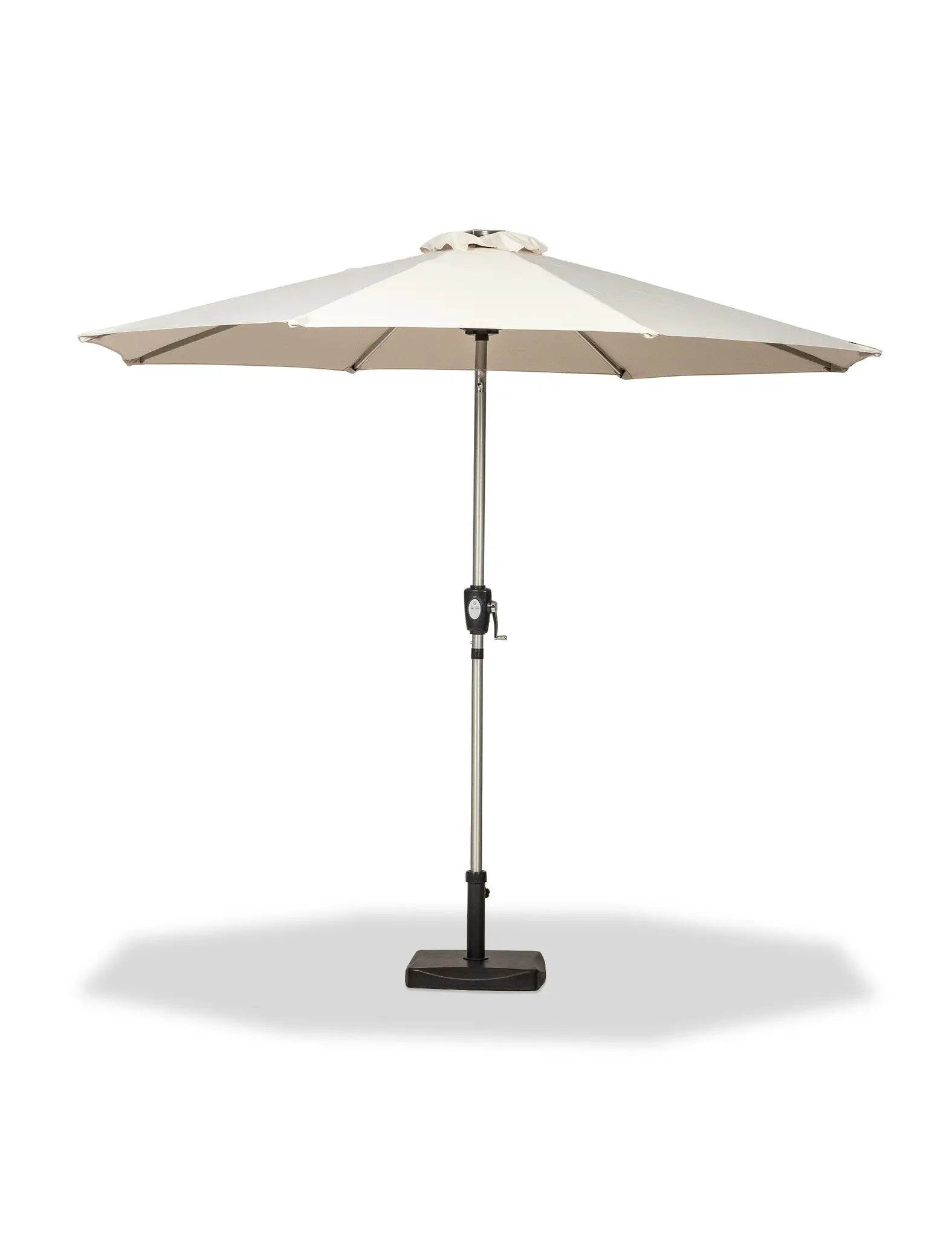 Image of Crank and Tilt LED Strip Parasol - Ivory