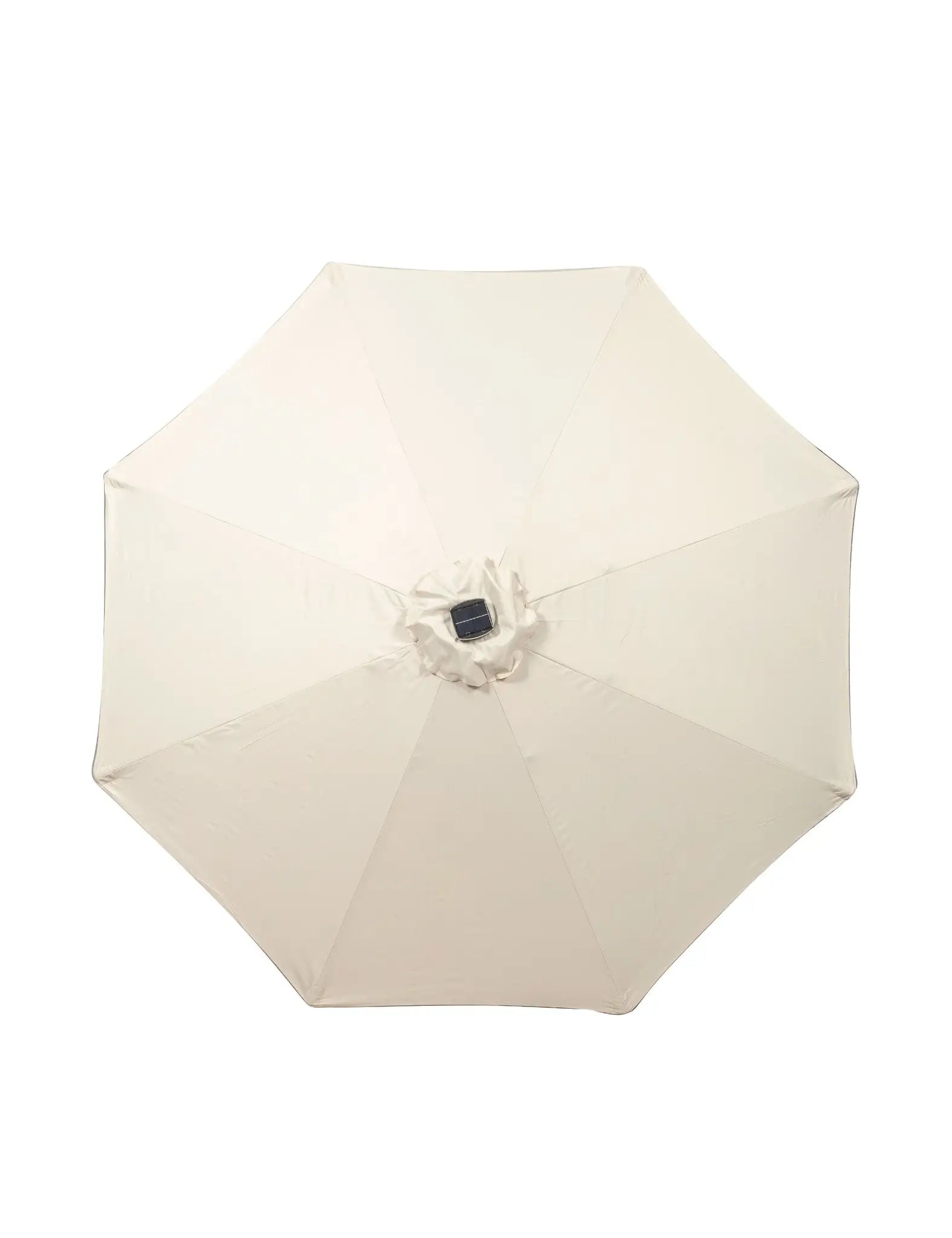 Crank and Tilt LED Strip Parasol - Ivory