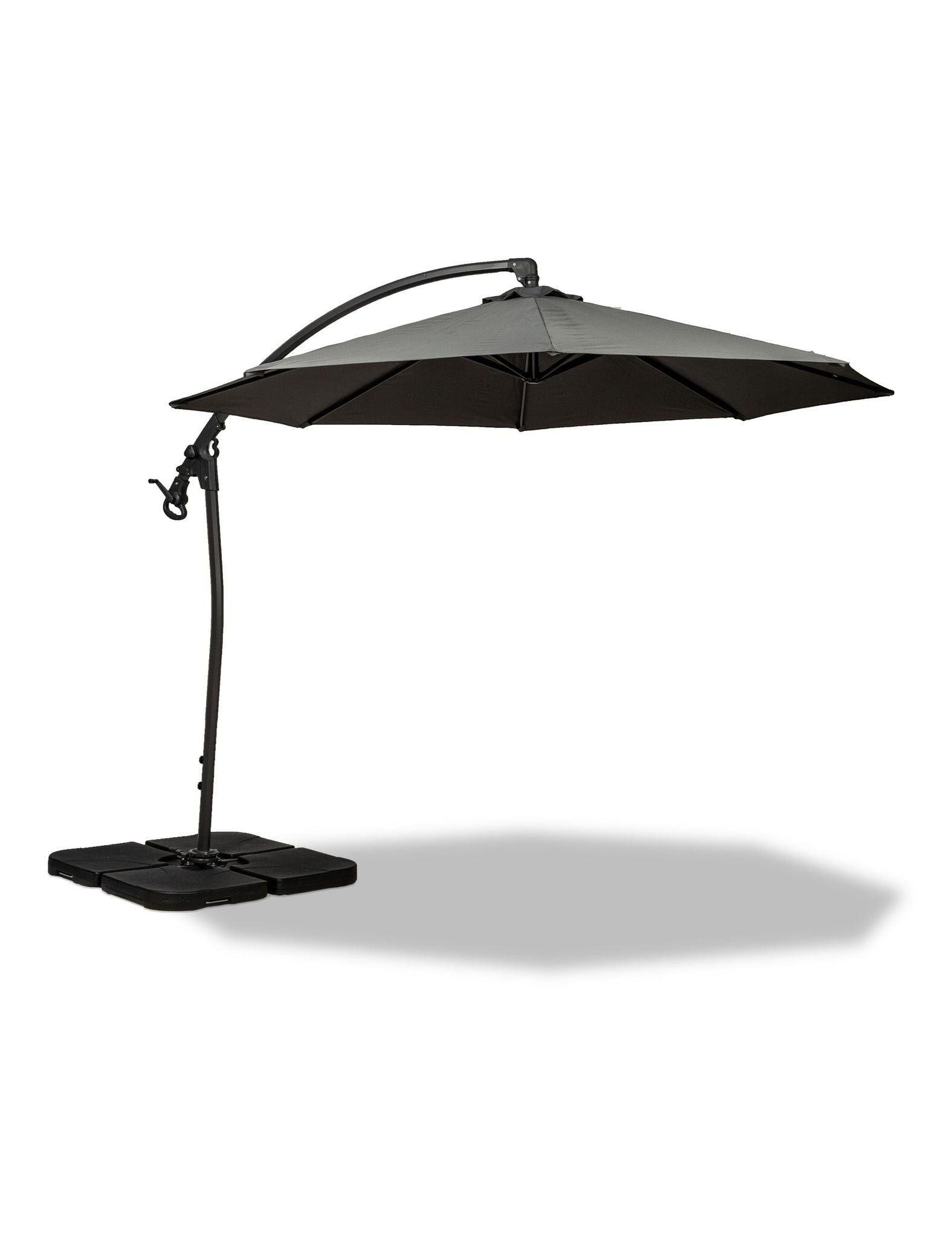 Image of Deluxe Pedal 3M Operated Rotational Cantilever Parasol - Grey