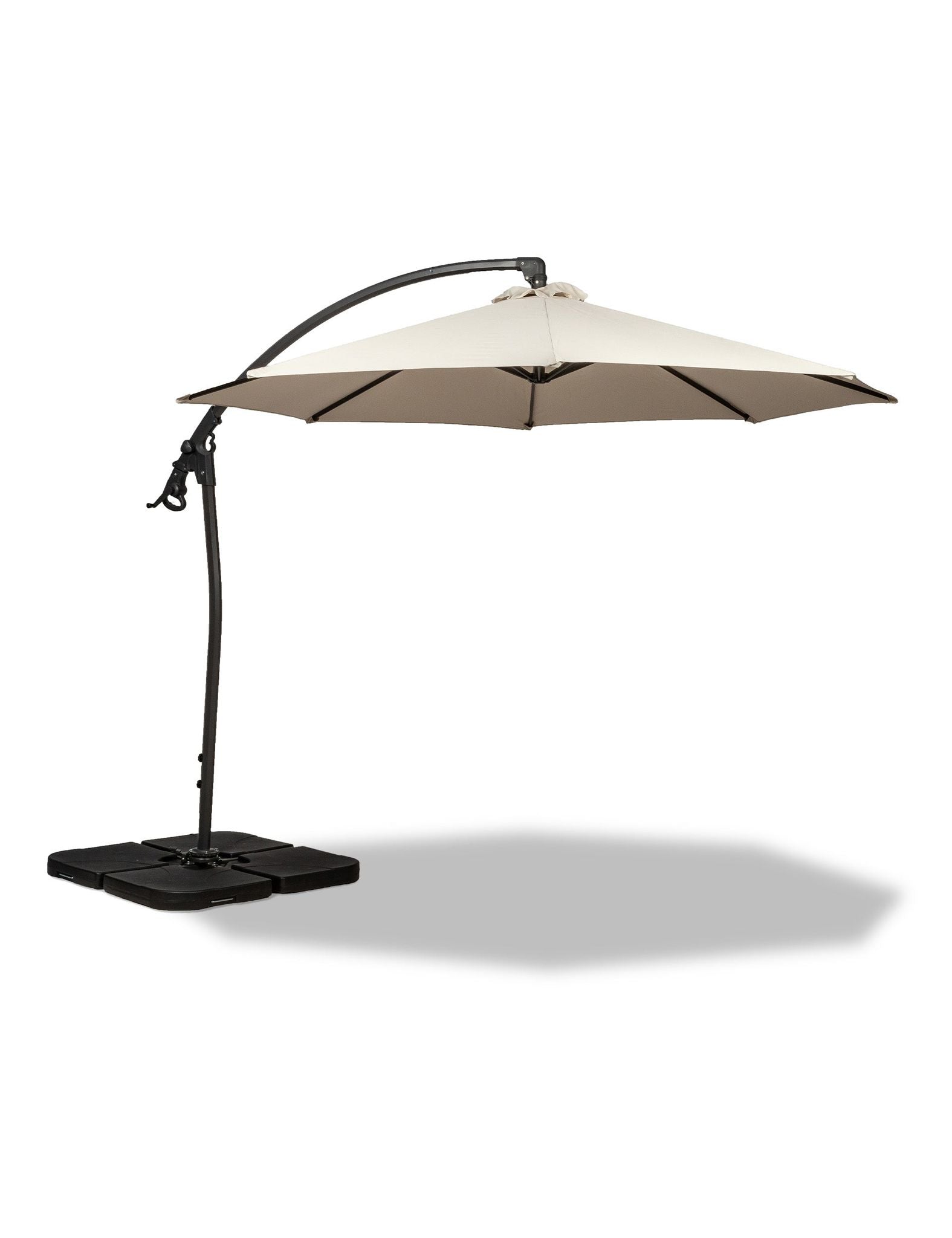 Image of Deluxe Pedal 3M Operated Rotational Cantilever Parasol - Ivory