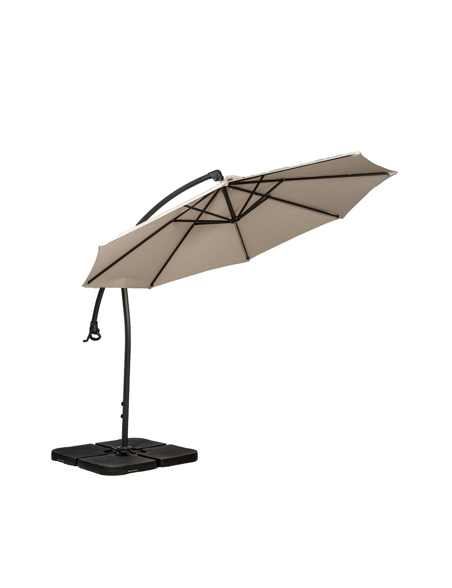 Image of Deluxe Pedal 3M Operated Rotational Cantilever Parasol - Ivory