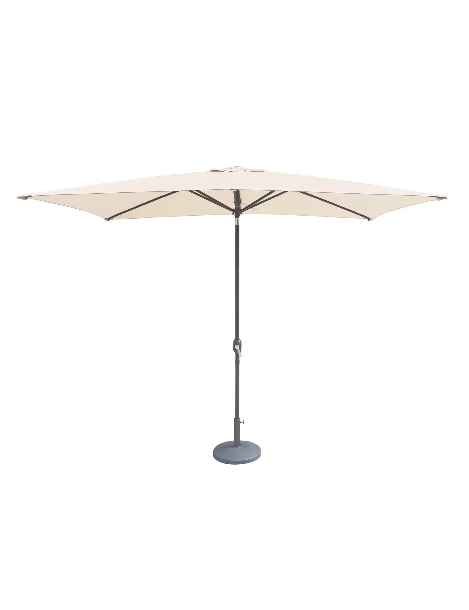 Crank and Tilt Rectangular Parasol - Ivory