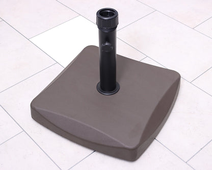 Polycrete Outdoor Parasol Base 25kg Square - Brown