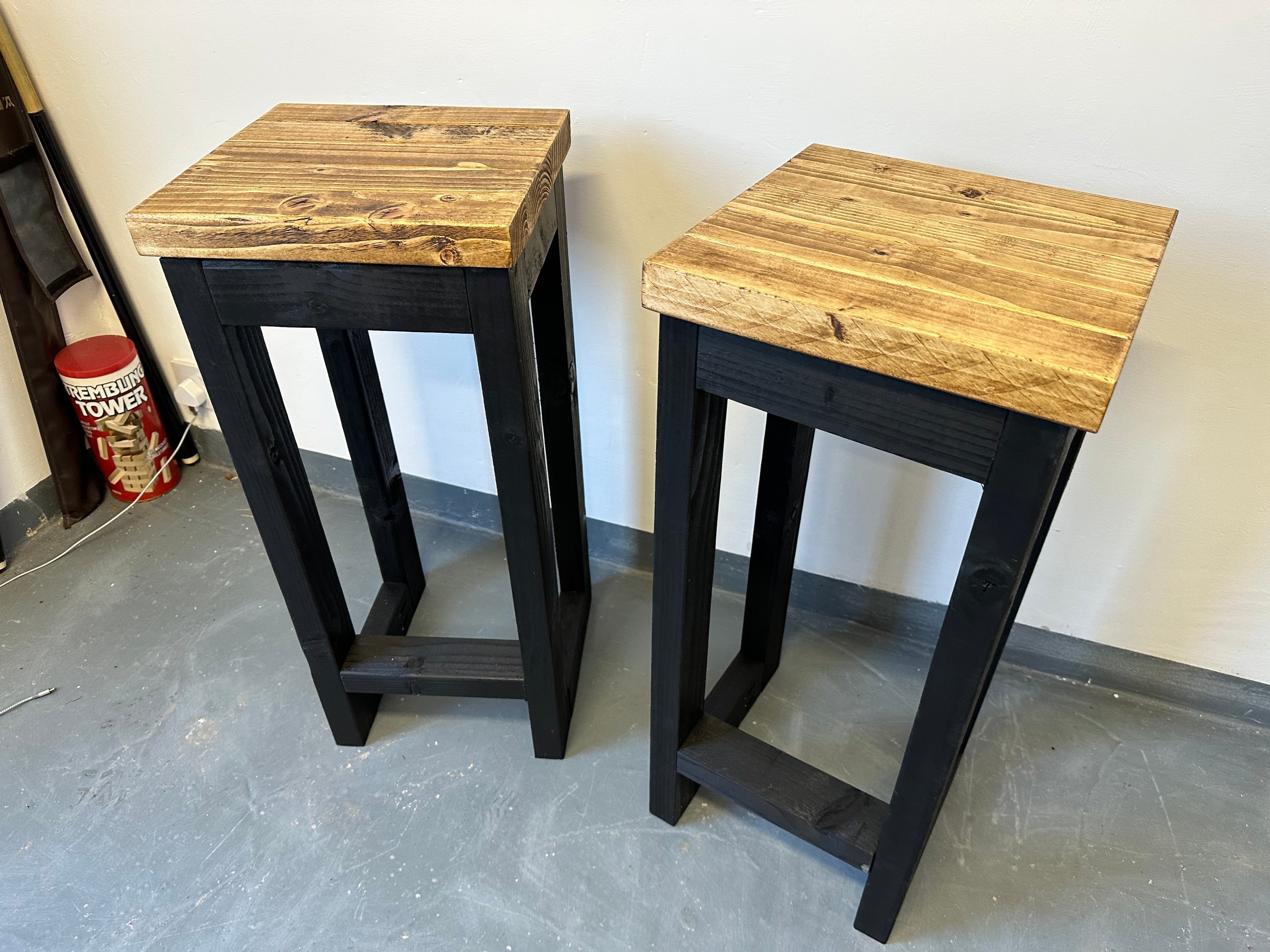 Image of Set of 2 Handmade Industrial Bar Stools