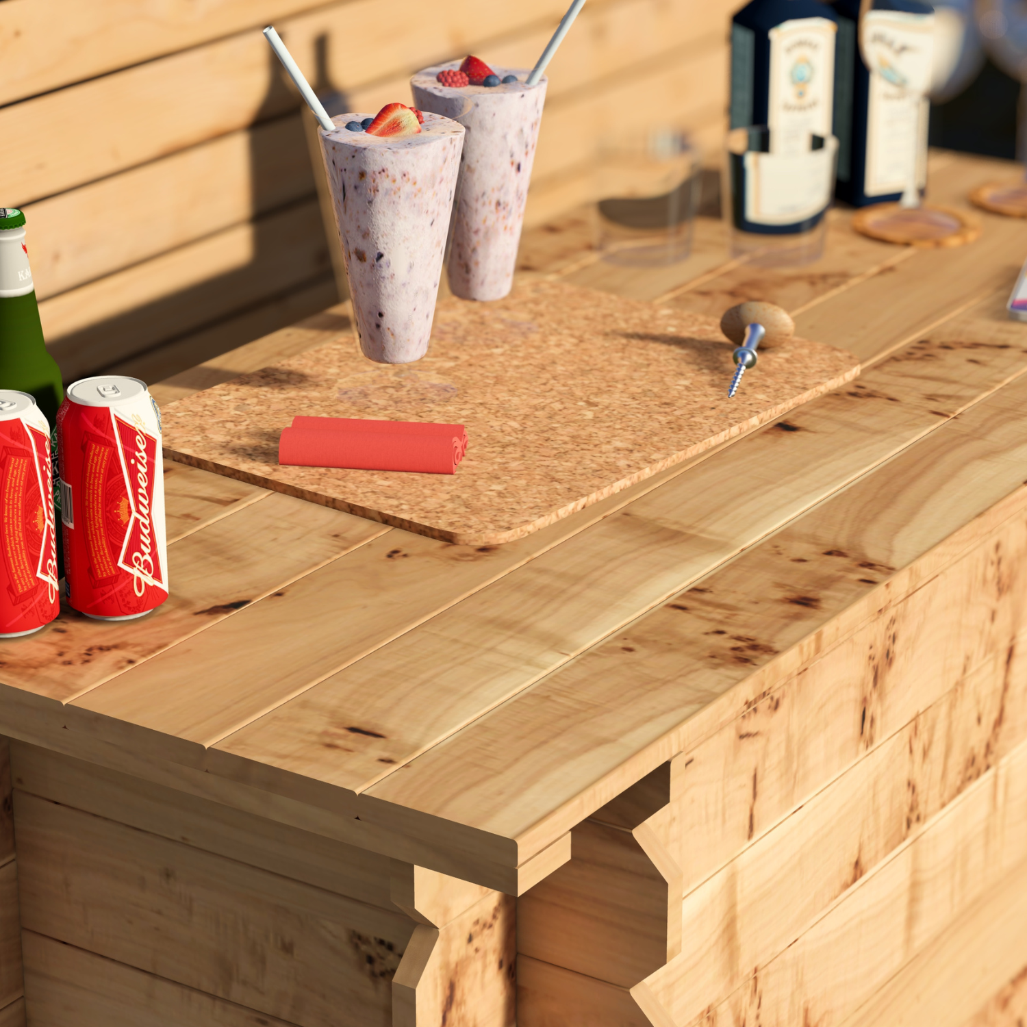 Image of Rustic Wooden Interlock Bar