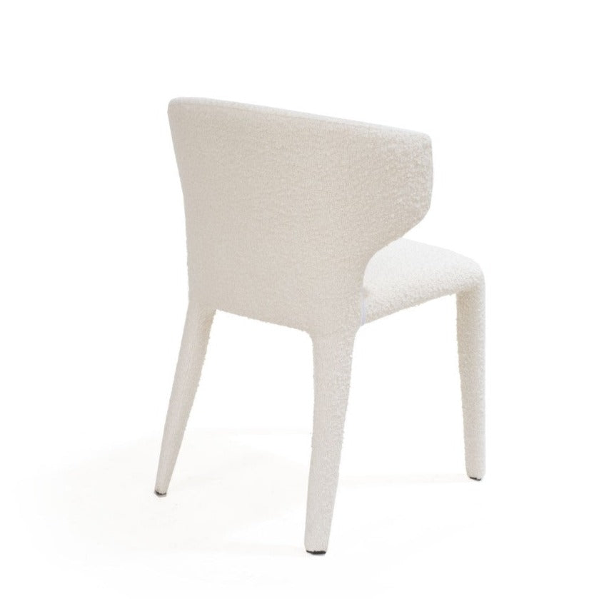 Image of Vela Dining Chair - Chex Polar Bouclé