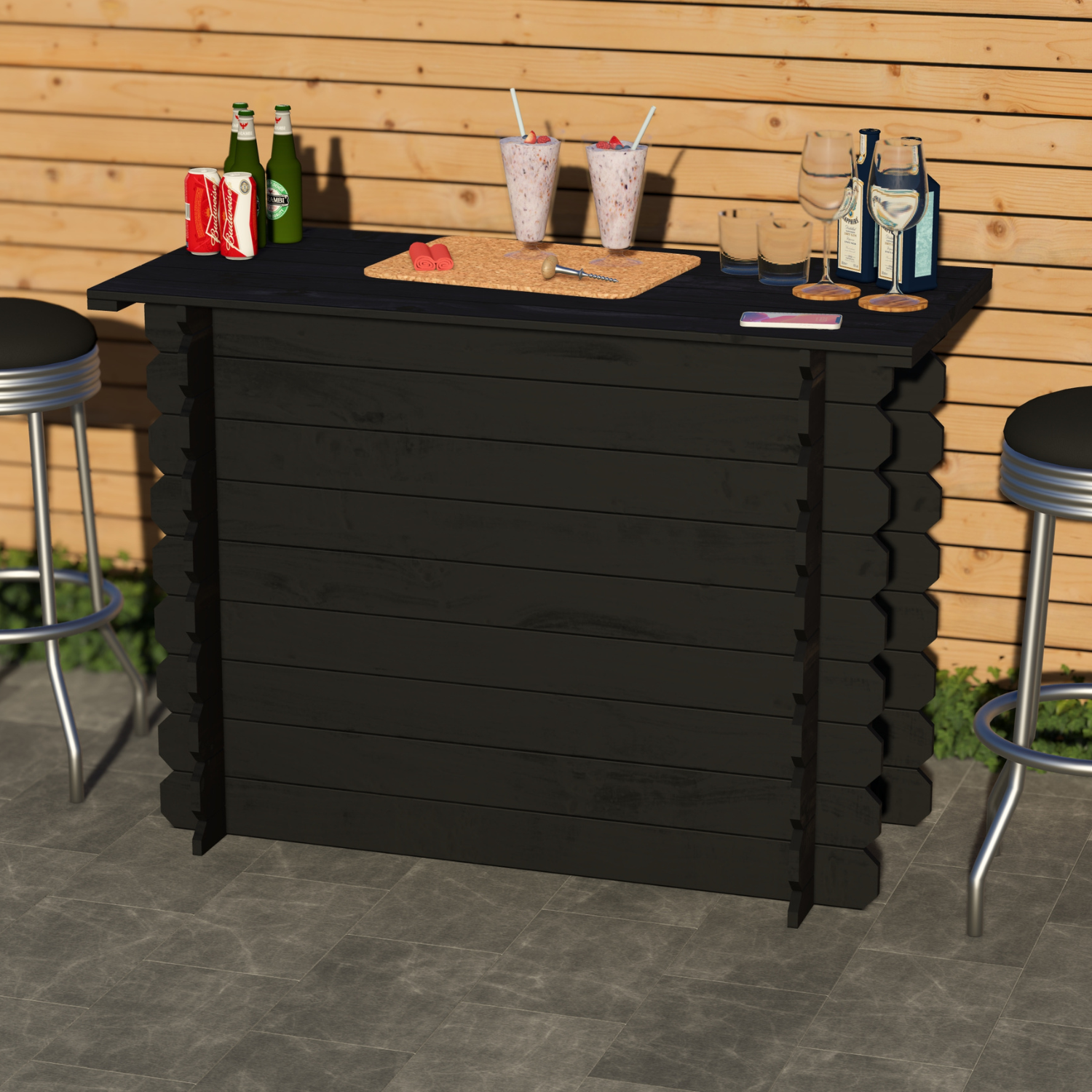 Image of Rustic Wooden Interlock Bar