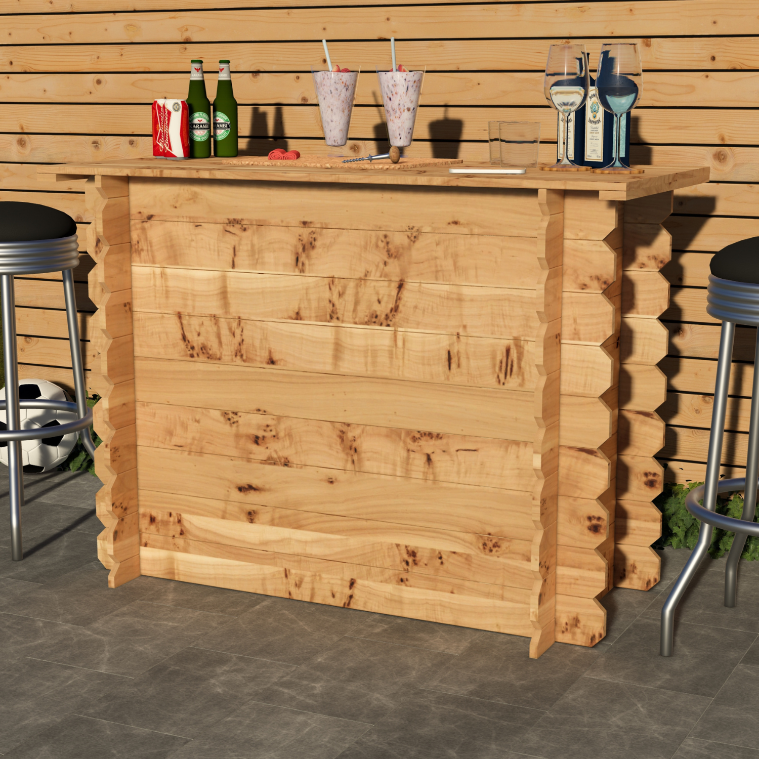 Image of Rustic Wooden Interlock Bar
