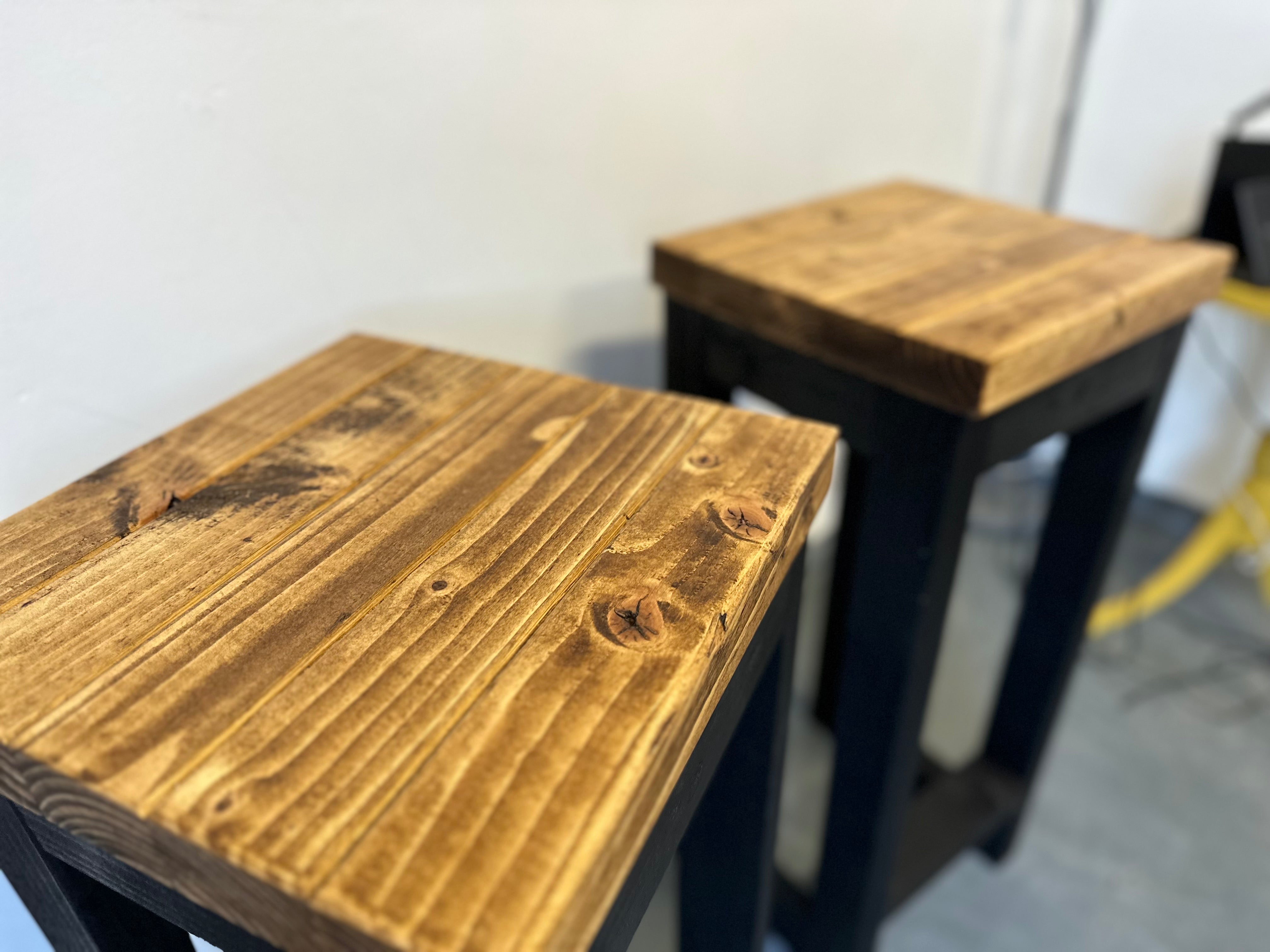 Image of Set of 2 Handmade Industrial Bar Stools