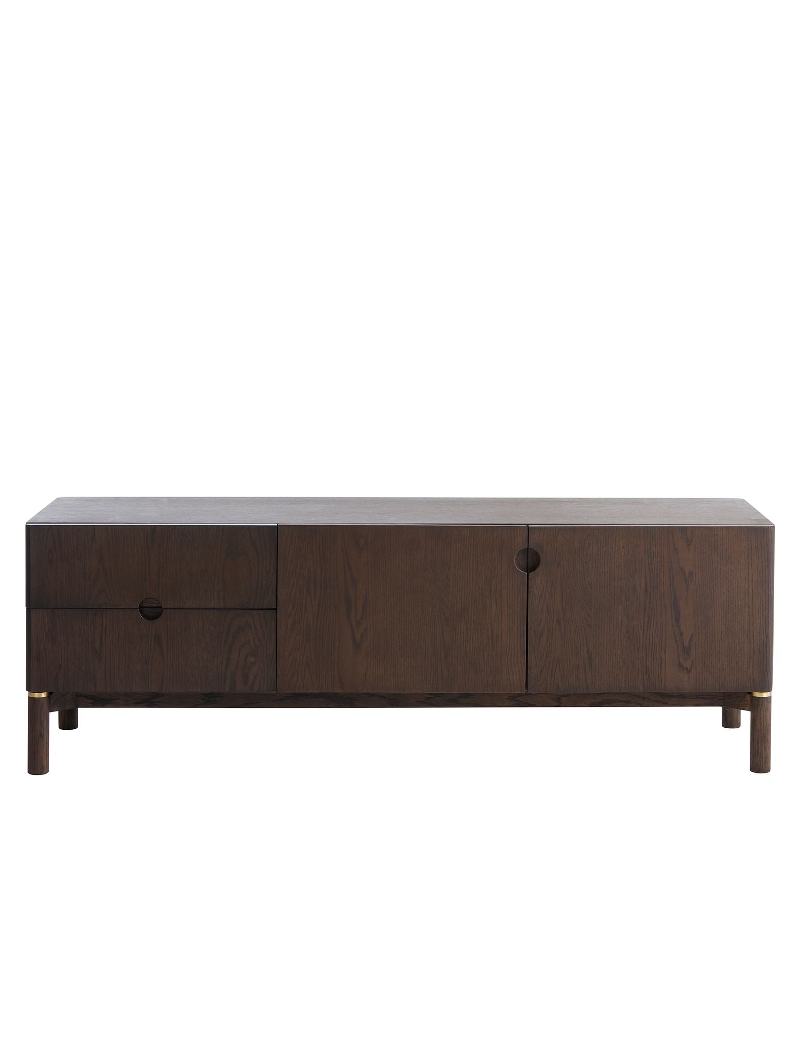 Image of ARKA Dark Wood 2-Door, 2-Drawer Sideboard