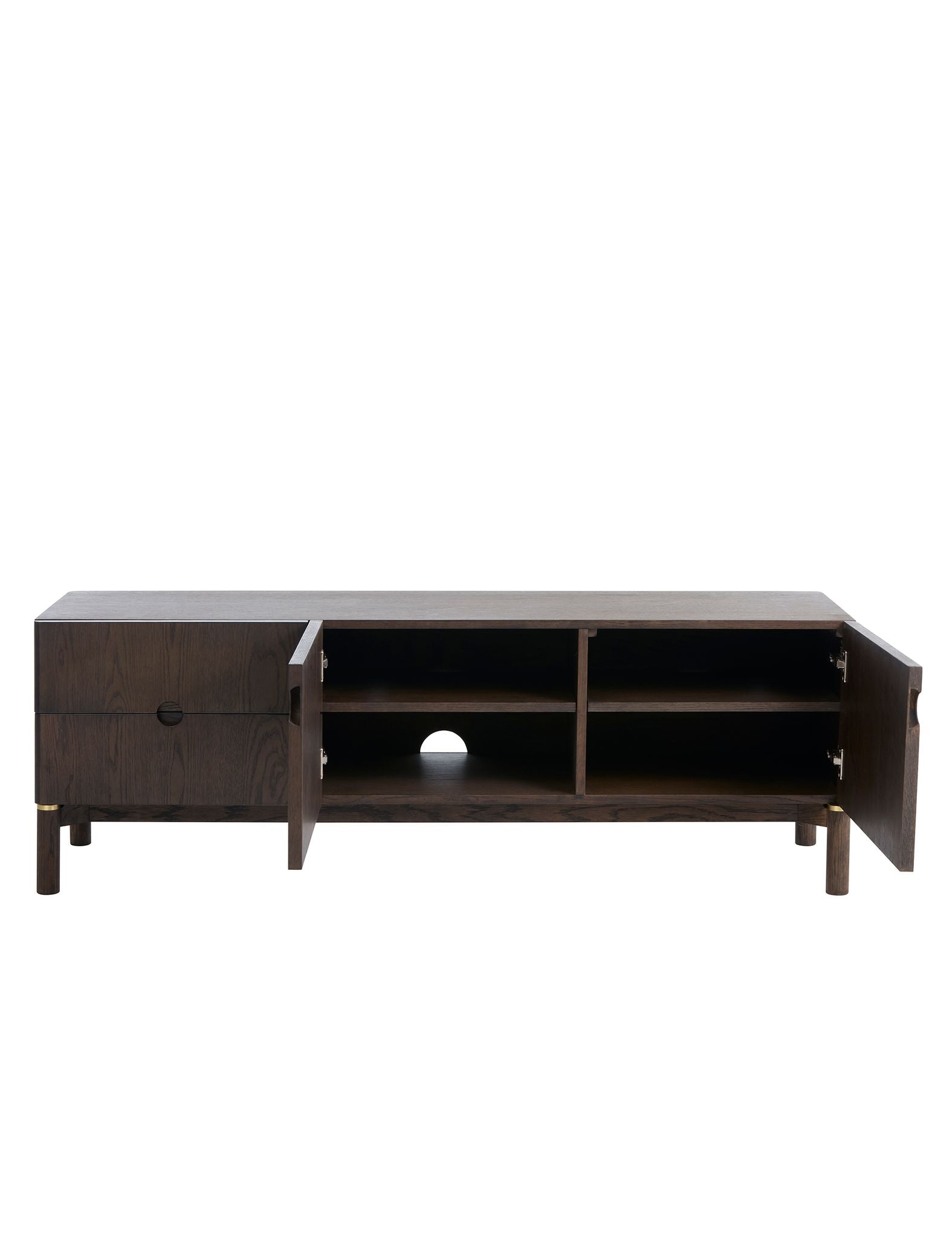 Image of ARKA Dark Wood 2-Door, 2-Drawer Sideboard