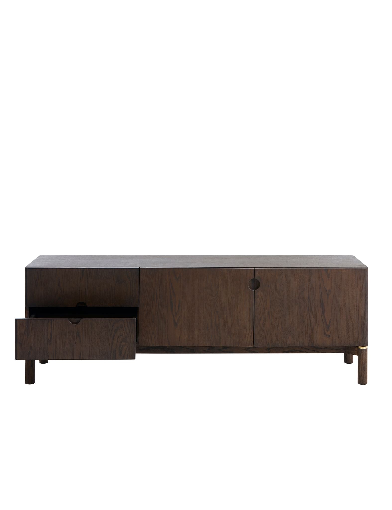 Image of ARKA Dark Wood 2-Door, 2-Drawer Sideboard
