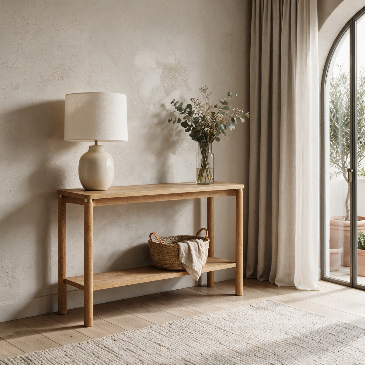 ARKA Mid Oak Console Table