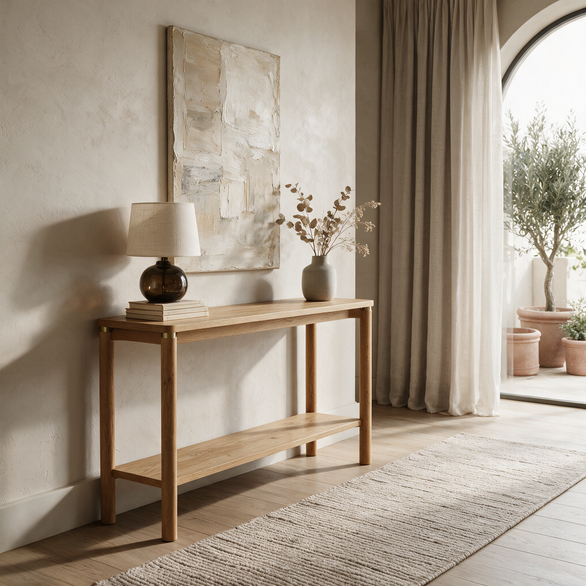 ARKA Mid Oak Console Table
