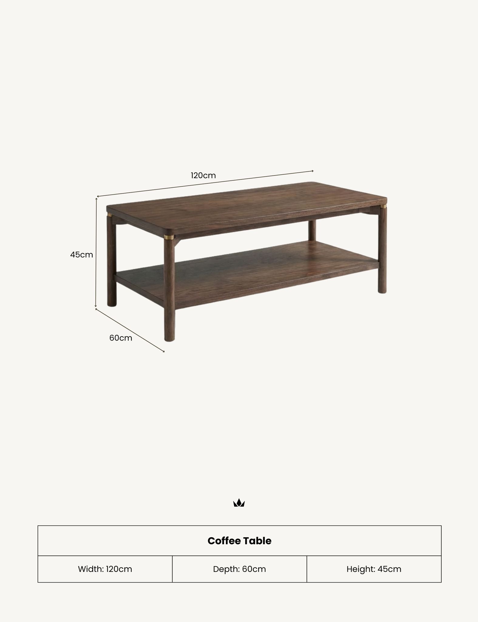 Image of ARKA Dark Wood Coffee Table