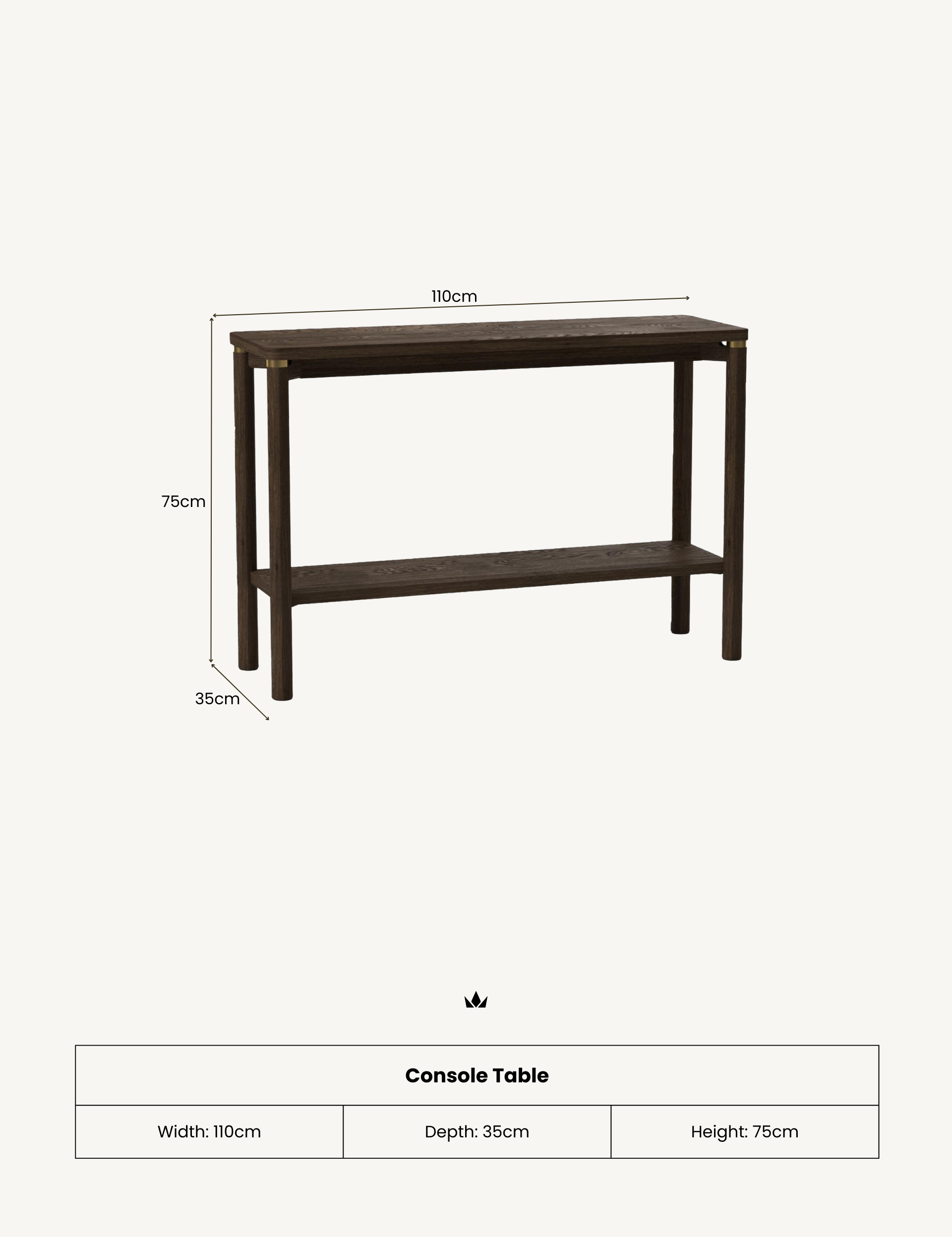 Image of ARKA Dark Wood Console Table