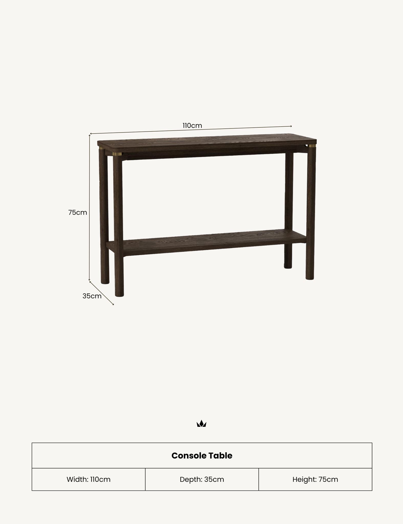 Image of ARKA Dark Wood Console Table