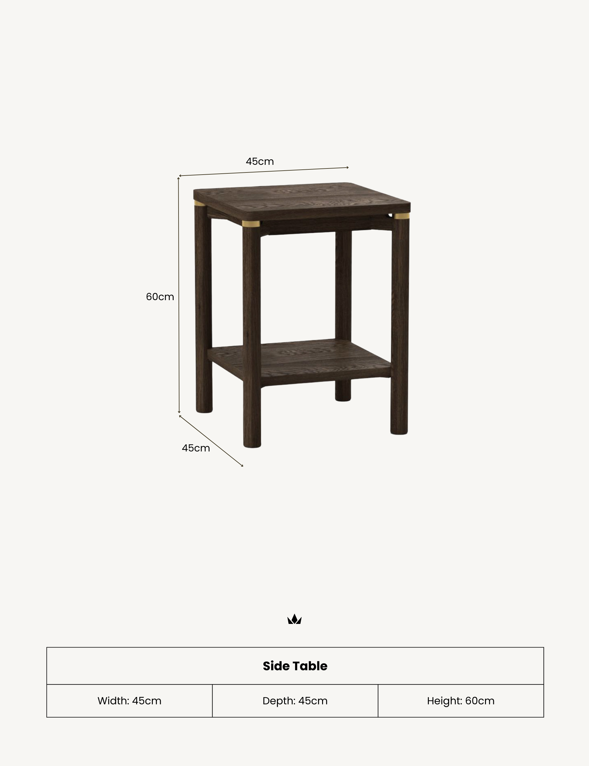 Image of ARKA Dark Wood Side Table