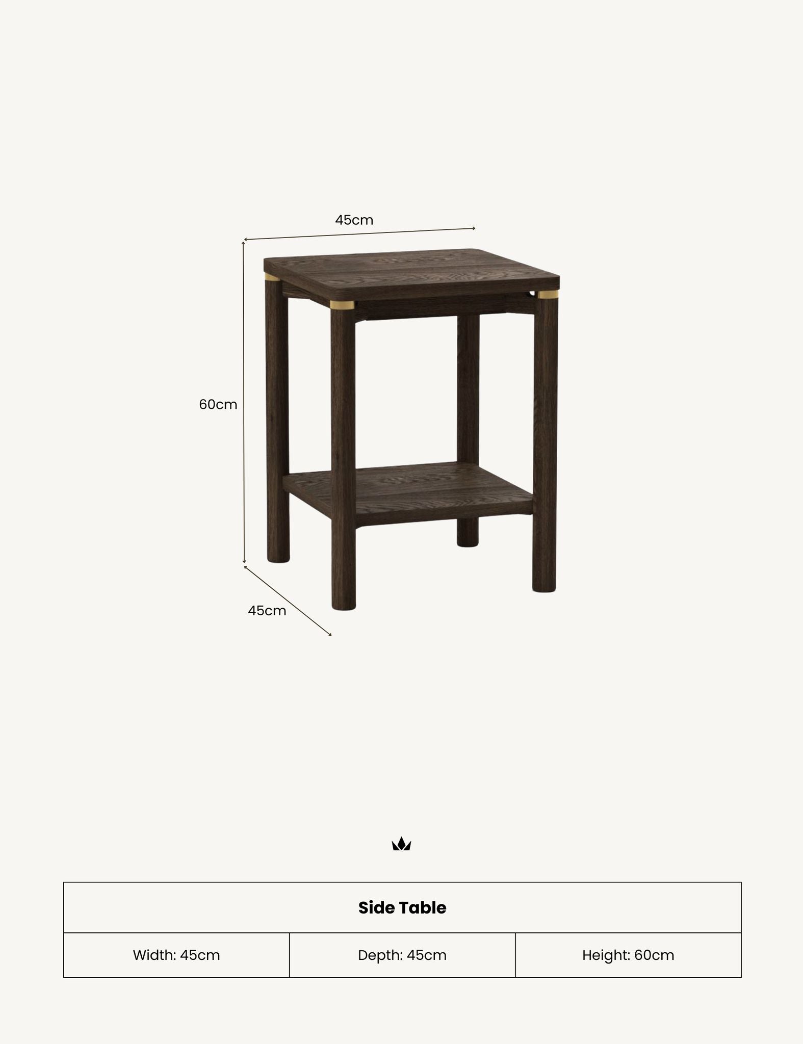 Image of ARKA Dark Wood Side Table