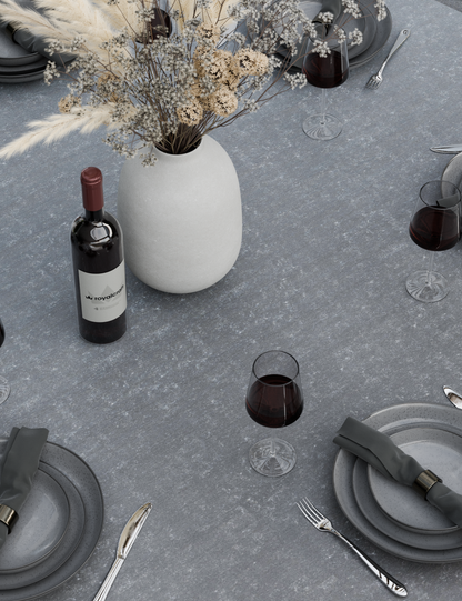 Aspen 6 Seater Round Ceramic Glass Dining Set with Aspen Rope Chairs