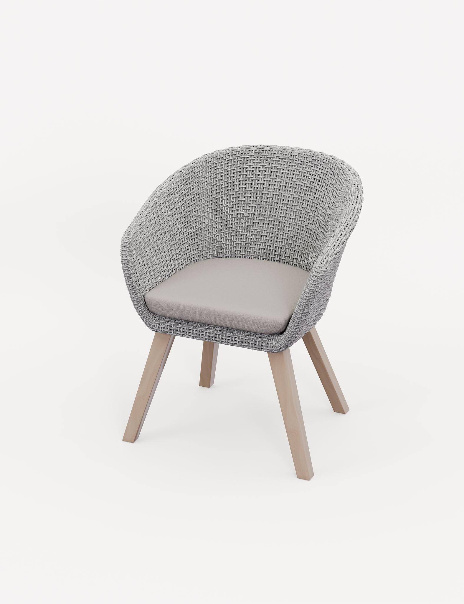 Image of Astral 4 Seater Round Terrazzo Concrete Dining Set with Sol Dining Chairs