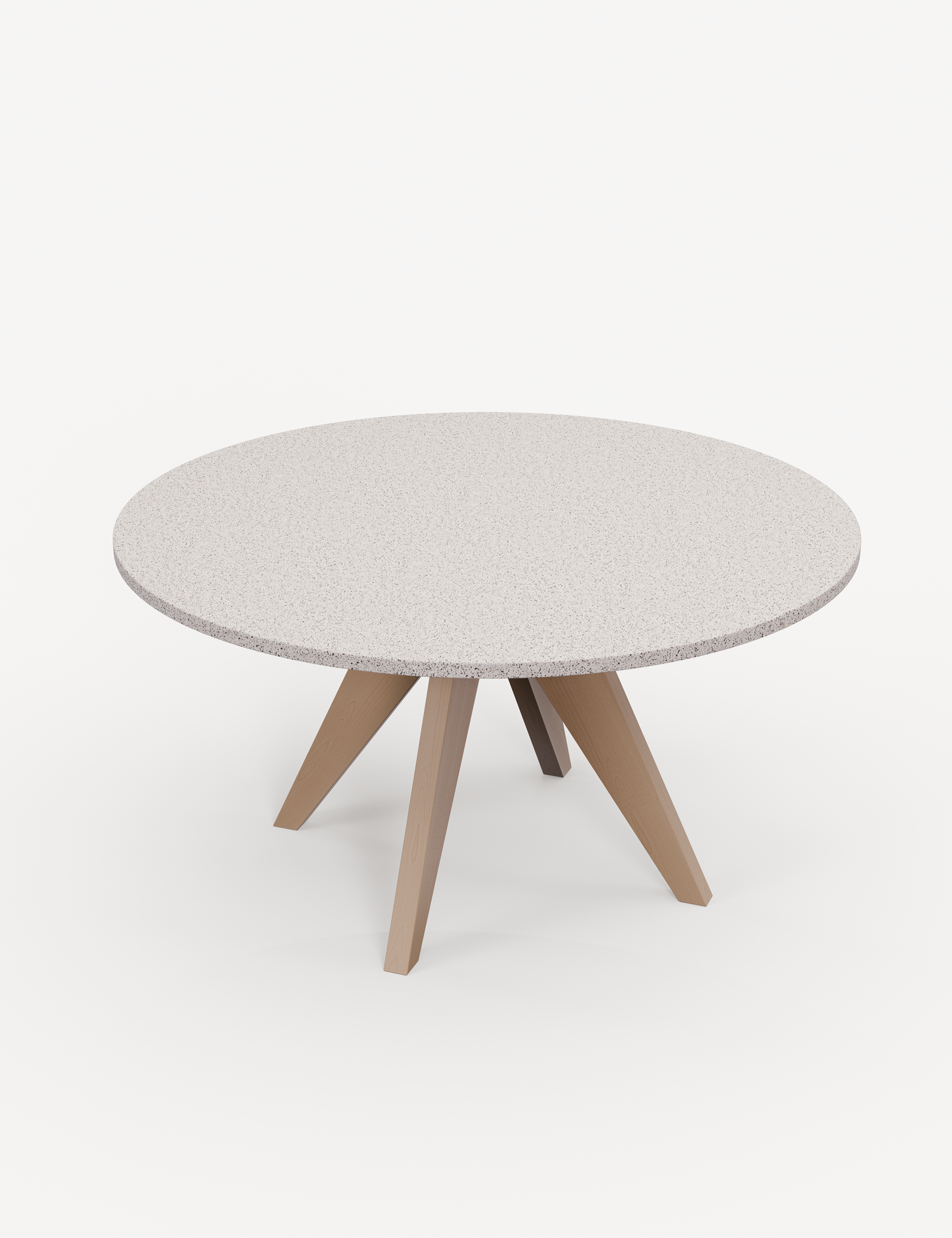 Astral 6 Seater Round Terrazzo Concrete Dining Set with Eden Dusk Dining Chairs