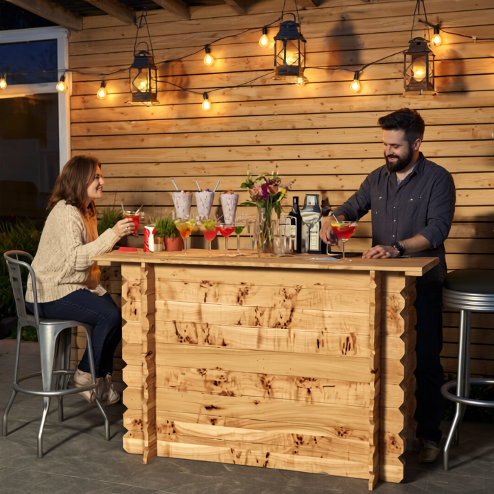 Image of Rustic Wooden Interlock Bar