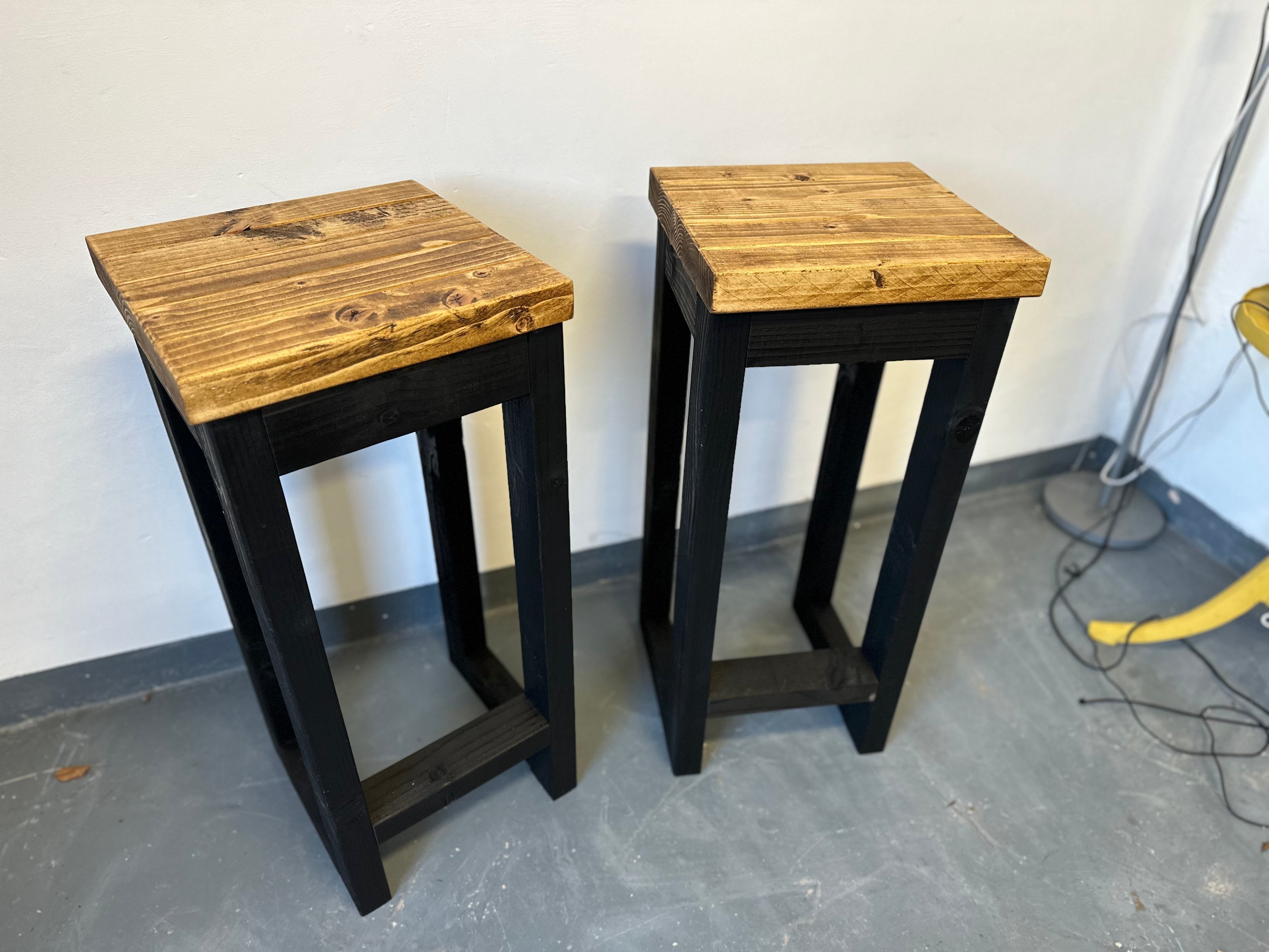 Image of Set of 2 Handmade Industrial Bar Stools