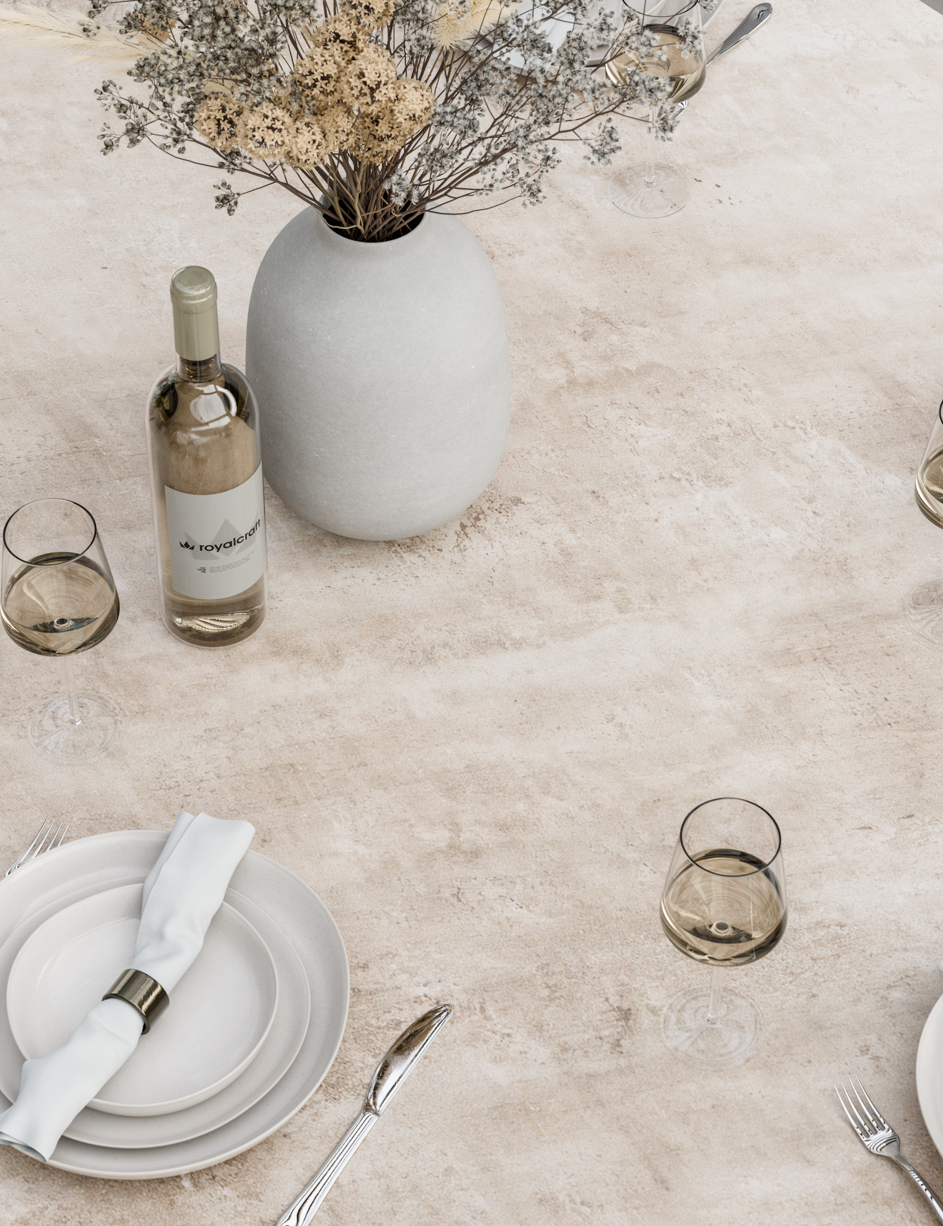 Bali 6 Seater Ellipse Ceramic Glass Dining Set with Bali Rope Chairs