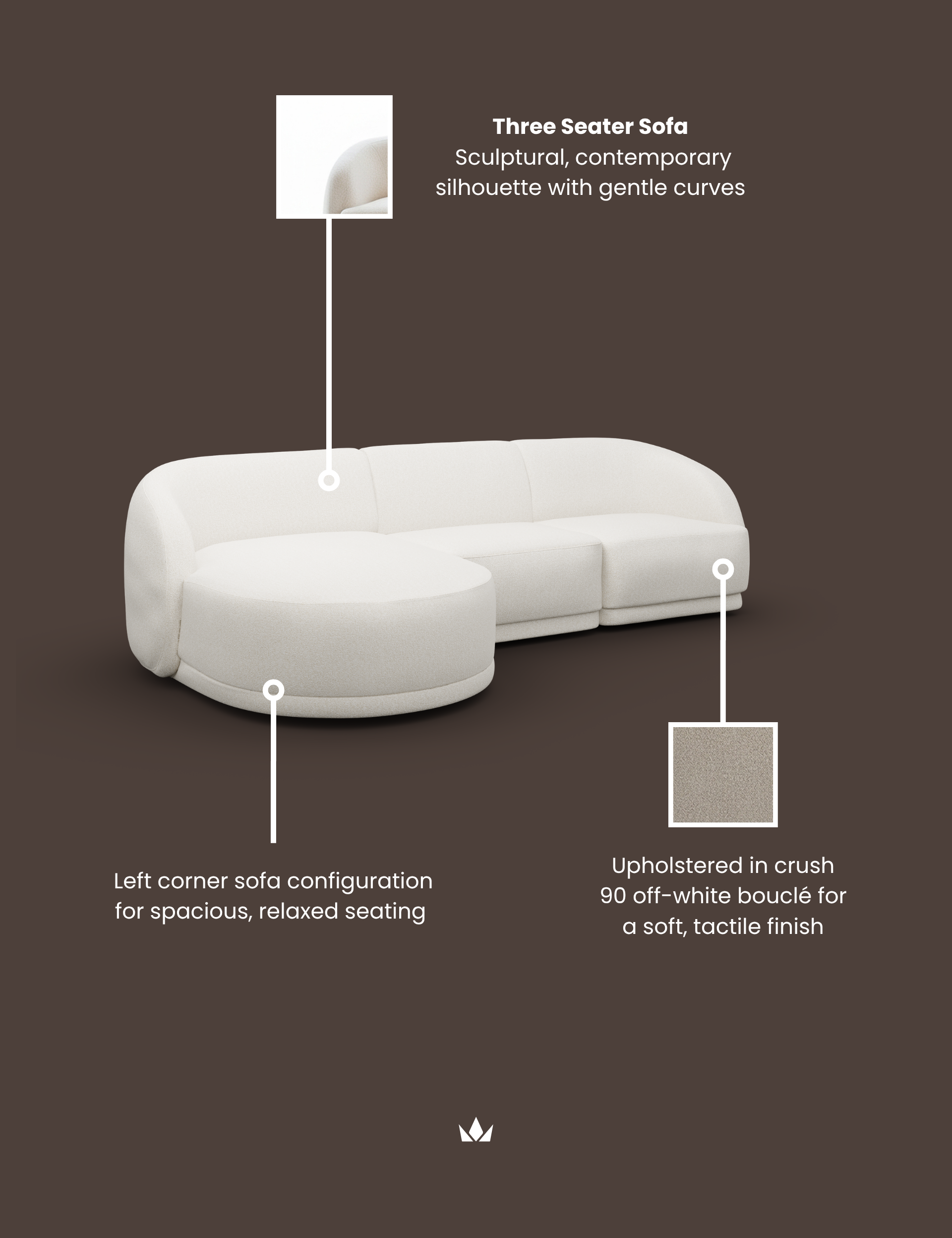 Image of BOUX Left Corner Sofa