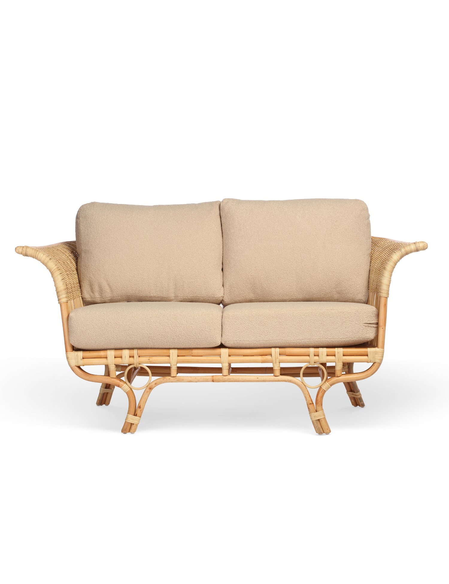 Kyoto 2 Seater Rattan Sofa in Latte