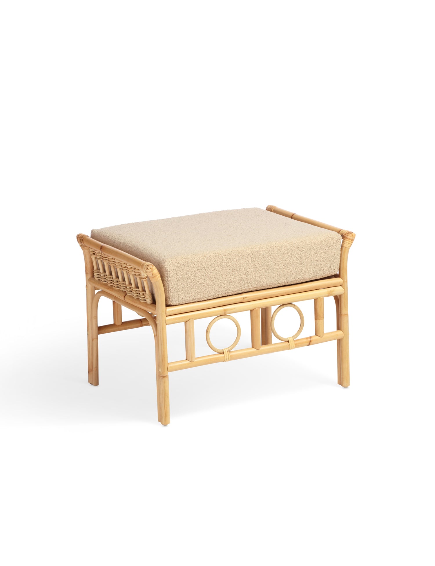 Kyoto Handcrafted Rattan Footstool