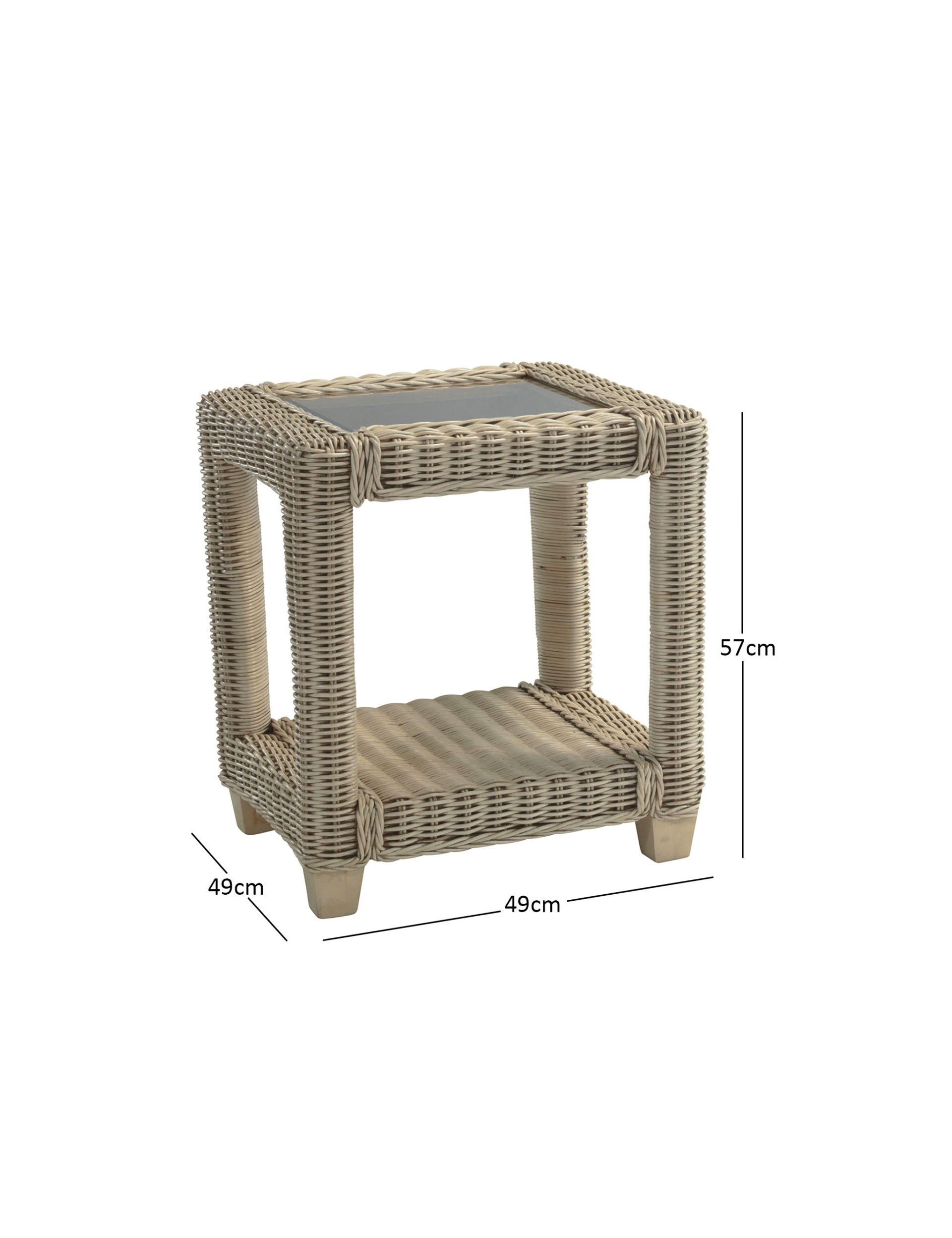 Santorini Wicker Lamp Table