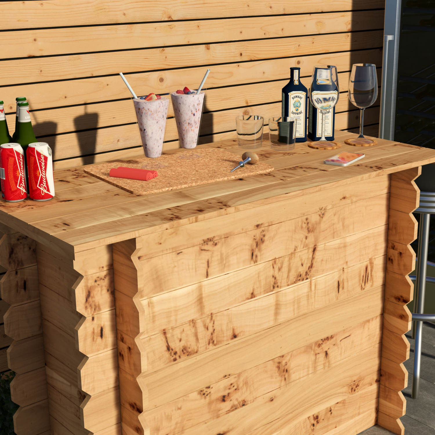 Image of Rustic Wooden Interlock Bar