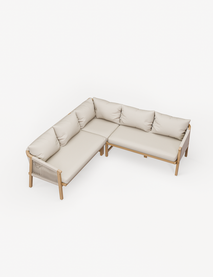 Roma 5 Seater Corner Lounge Set with 90cm Square Coffee Table