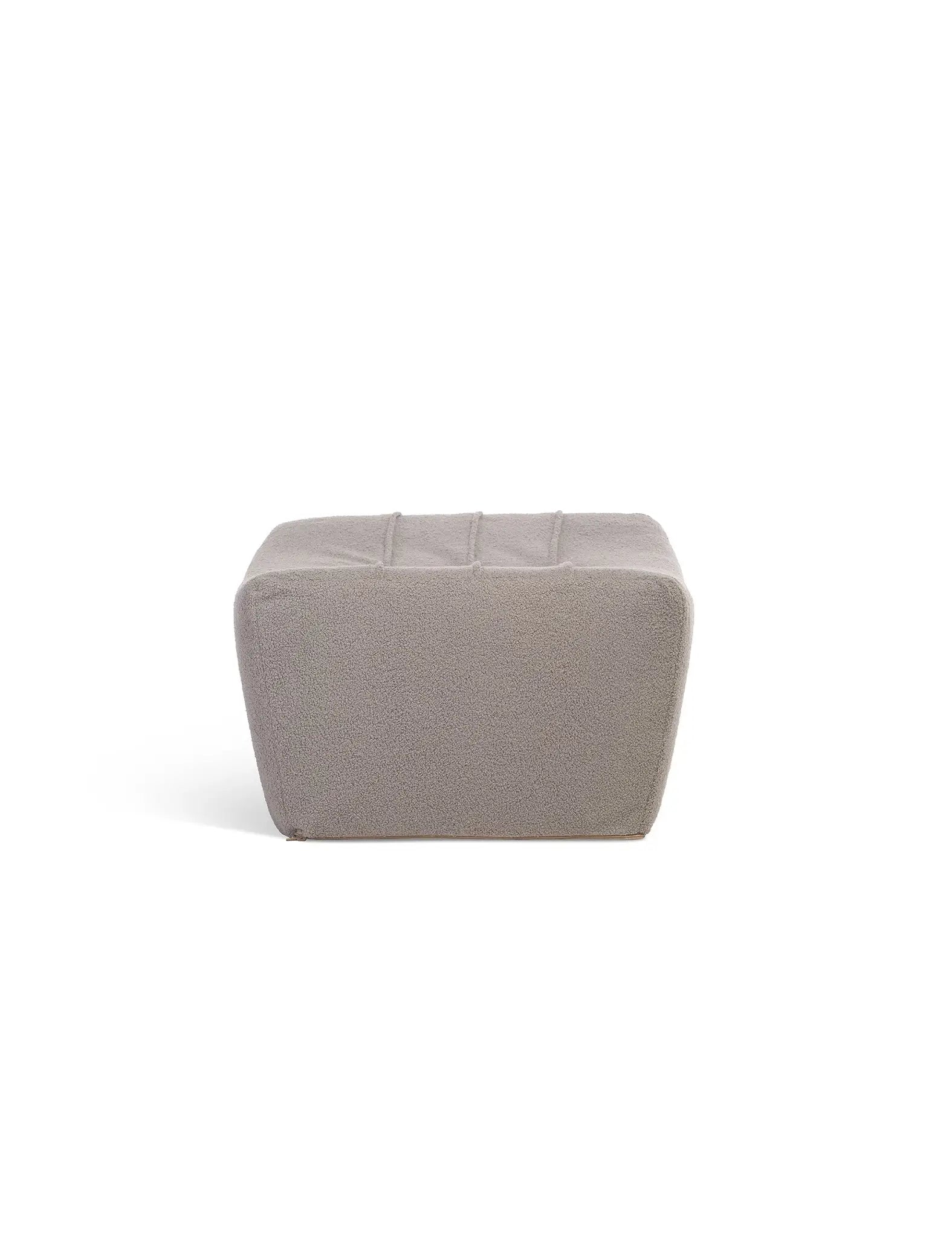 Arlo Grey Boucle Footstool