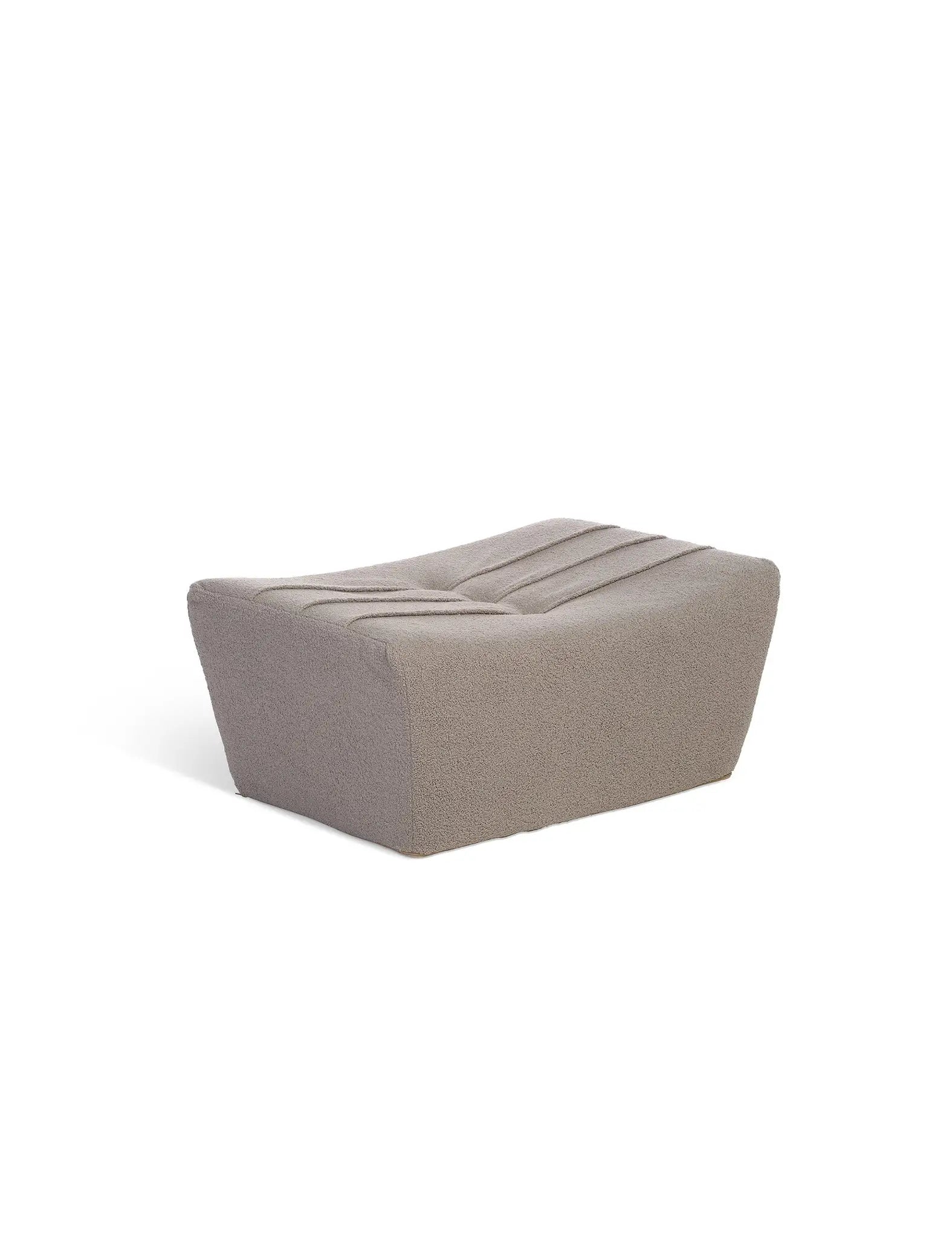 Arlo Grey Boucle Footstool