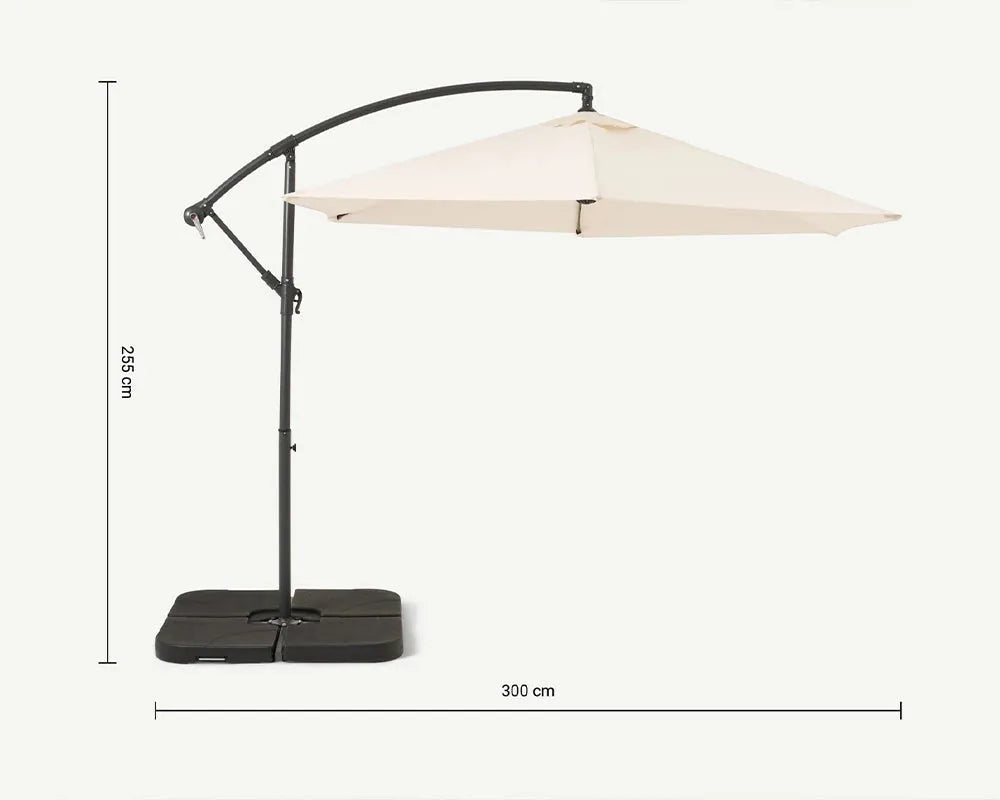 Standard 3M Ivory Cantilever Parasol