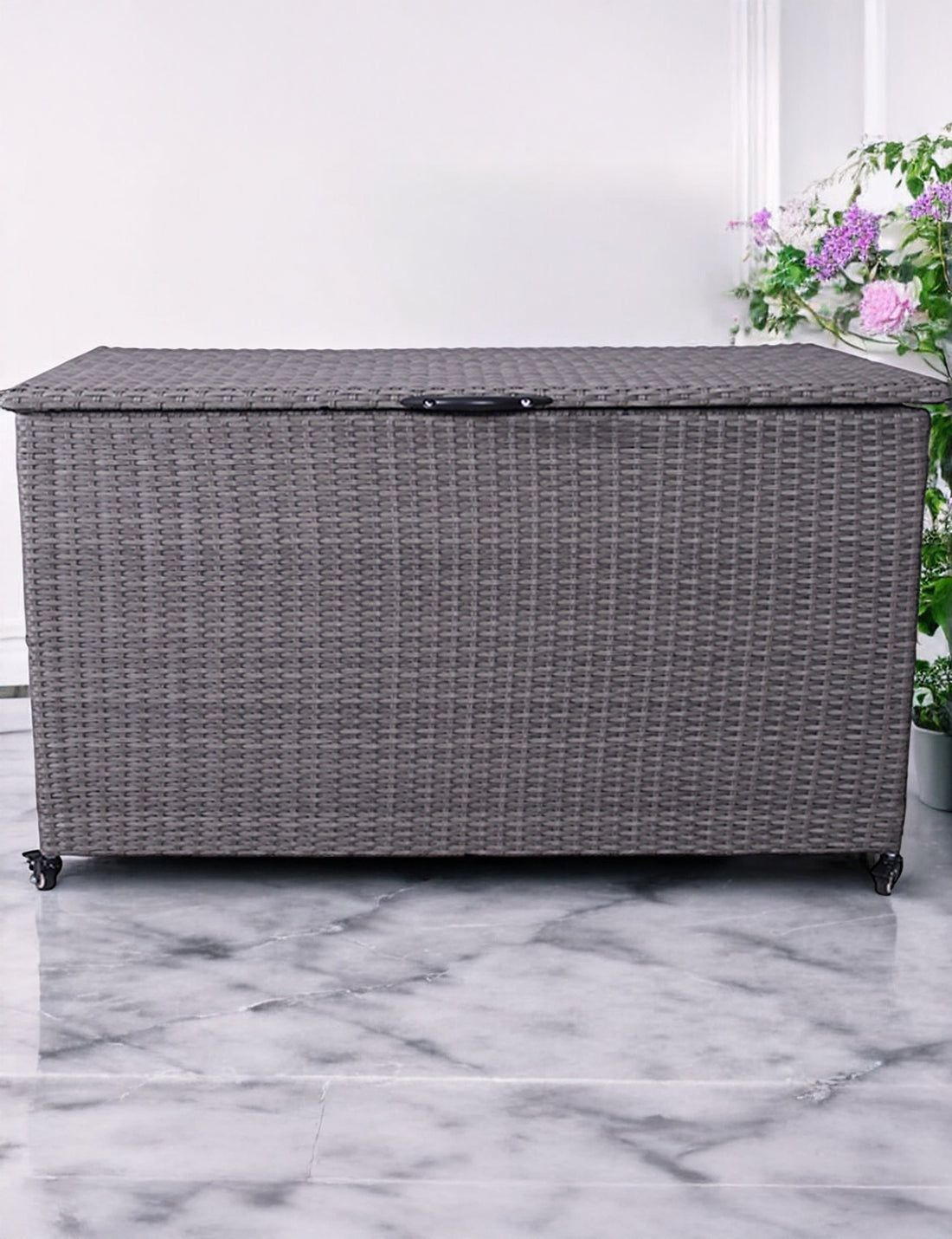 Charcoal Weave 645l KD Cushion Storage Box