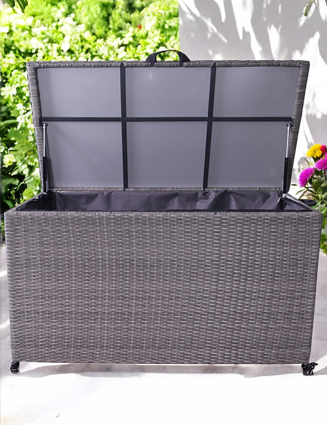 Charcoal Weave 826l KD Cushion Storage Box