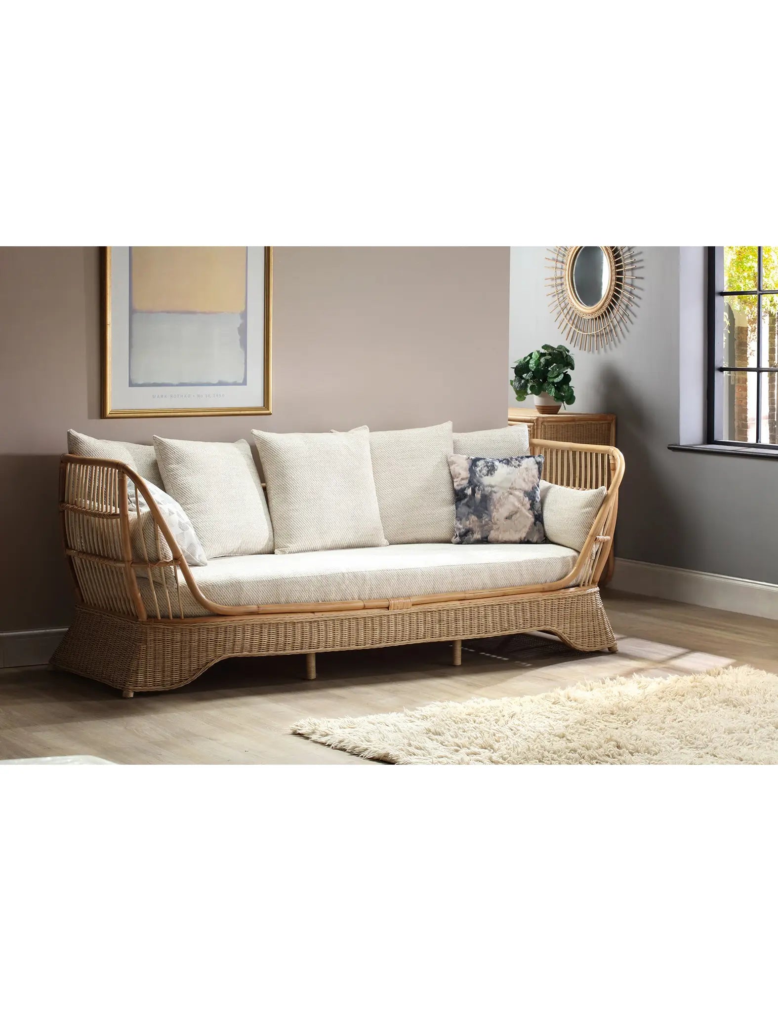Natural Jaipur Rattan Day Bed